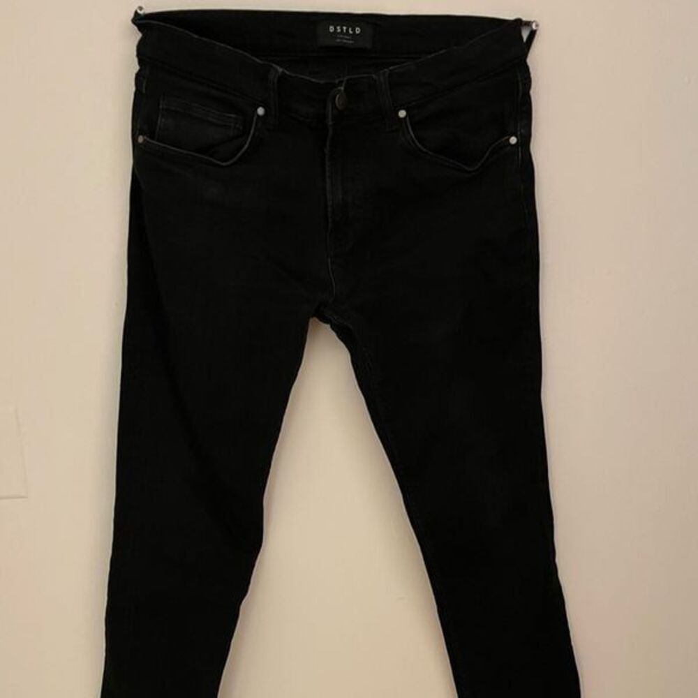 DSTLD Men's Skinny Jeans FADED Black Size 32x30 - Picture 5 of 6